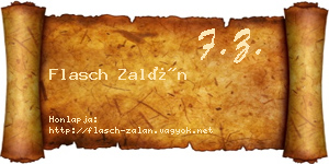 Flasch Zalán névjegykártya